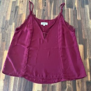 Sexy deep V lacy tank